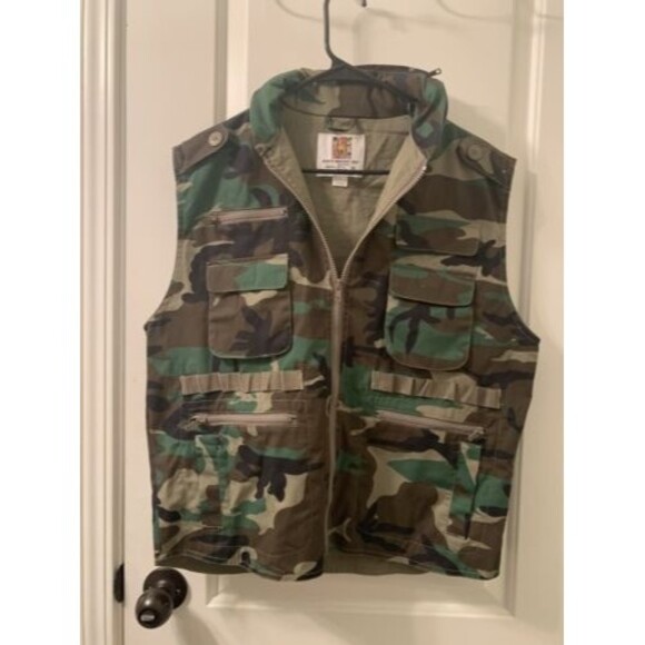 Jr. GI by Rothco Youth Boys Zip Up Vest Size XL Camouflage